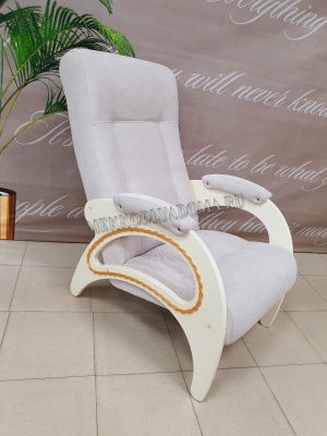 Кресло для отдыха Модель 41 без лозы (Дуб шампань/Ткань серая Verona Light Grey)