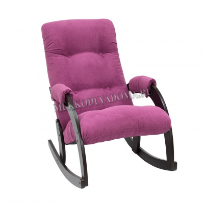 Кресло-качалка Модель 67 (Венге/Ткань Сиреневый Verona Cyklam)