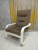 Кресло для отдыха Неаполь Модель 2 (Слоновая кость/Ткань коричневый Velutto 23)