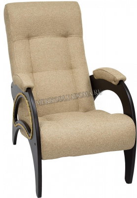 Кресло для отдыха Модель 41 без лозы (Венге/Ткань бежевая Malta 03 A)