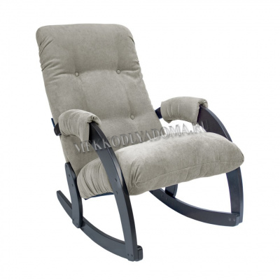 Кресло-качалка Модель 67 (Венге/Ткань серая Verona Antrazite Grey)