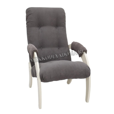 Кресло для отдыха Консул Модель 61 (Серый ясень-эмаль/Ткань серая Verona Antrazite Grey)