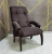 Кресло для отдыха Консул Модель 61 (Орех-эмаль/Ткань коричневая Verona Wenge)