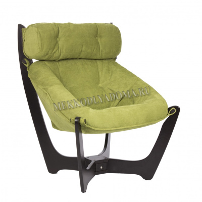Кресло для отдыха Модель 11 (Венге/Ткань зеленая Verona Apple Green)